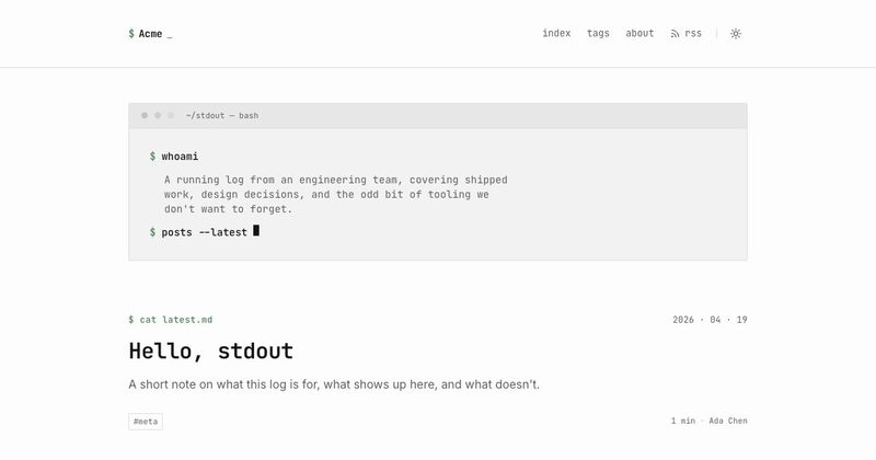 stdout